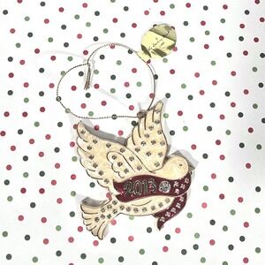 Danbury Mint 2013 Annual‎ Christmas Crystals Ornament Crystal Dove Holiday Gift